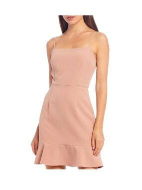 NWT Gianni Bini Blush Pink Ruffle Hem Fit-and-Flare Dress Sz 8 MSRP:$159
